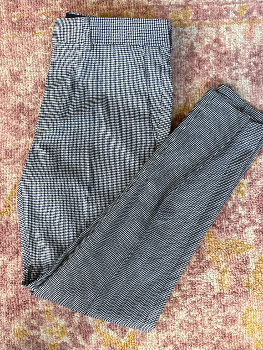 Topman Black and White Micro-Check Dress Pants